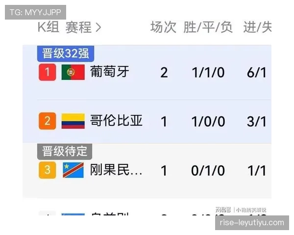 葡萄牙晋级世界杯32强：K组第二身份出线